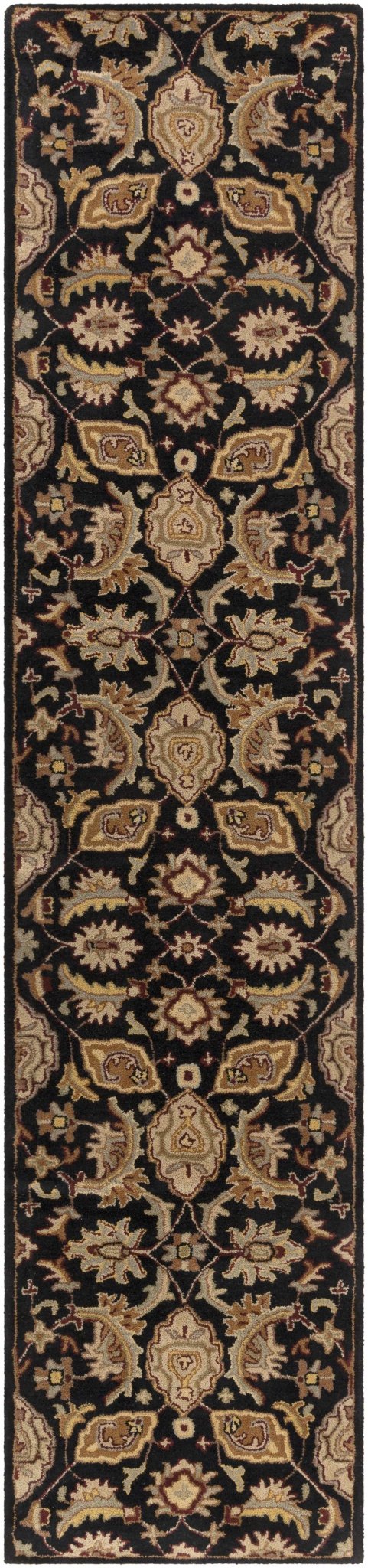 Blomkest Black And Beige Traditional Wool Rug - The Rug Decor