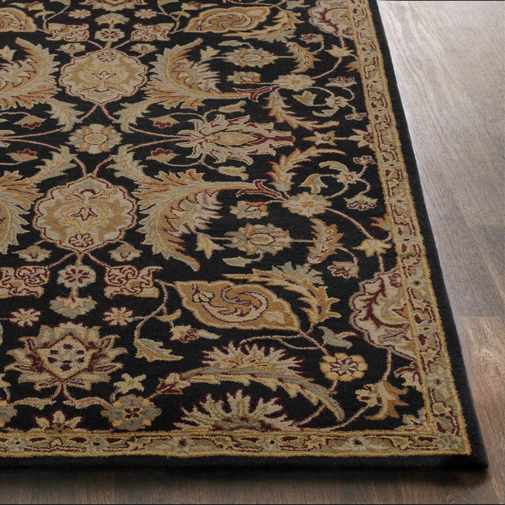 Blomkest Black And Beige Traditional Wool Rug - The Rug Decor