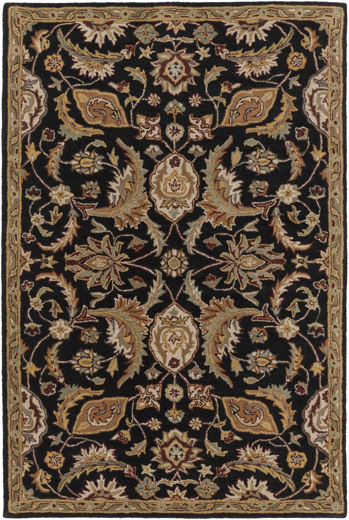 Blomkest Black And Beige Traditional Wool Rug - The Rug Decor