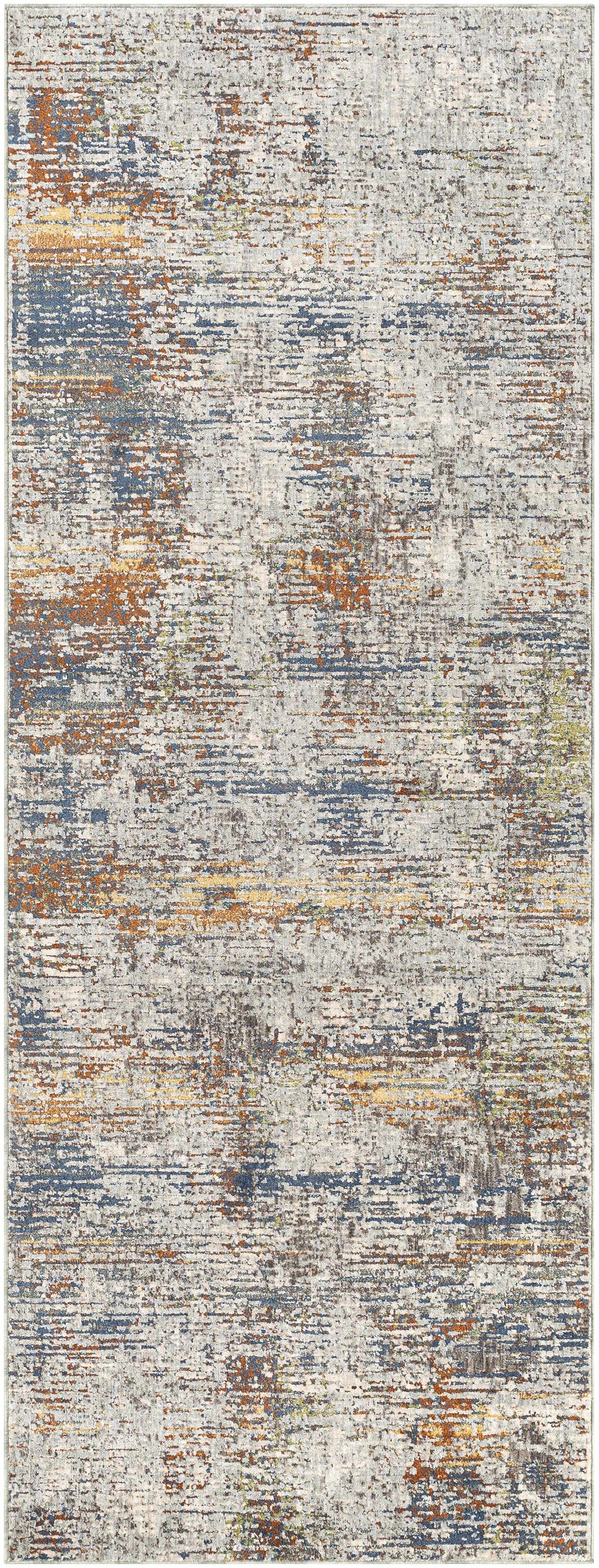Blountville Modern Abstract Design Gray And Yellow Area Rug