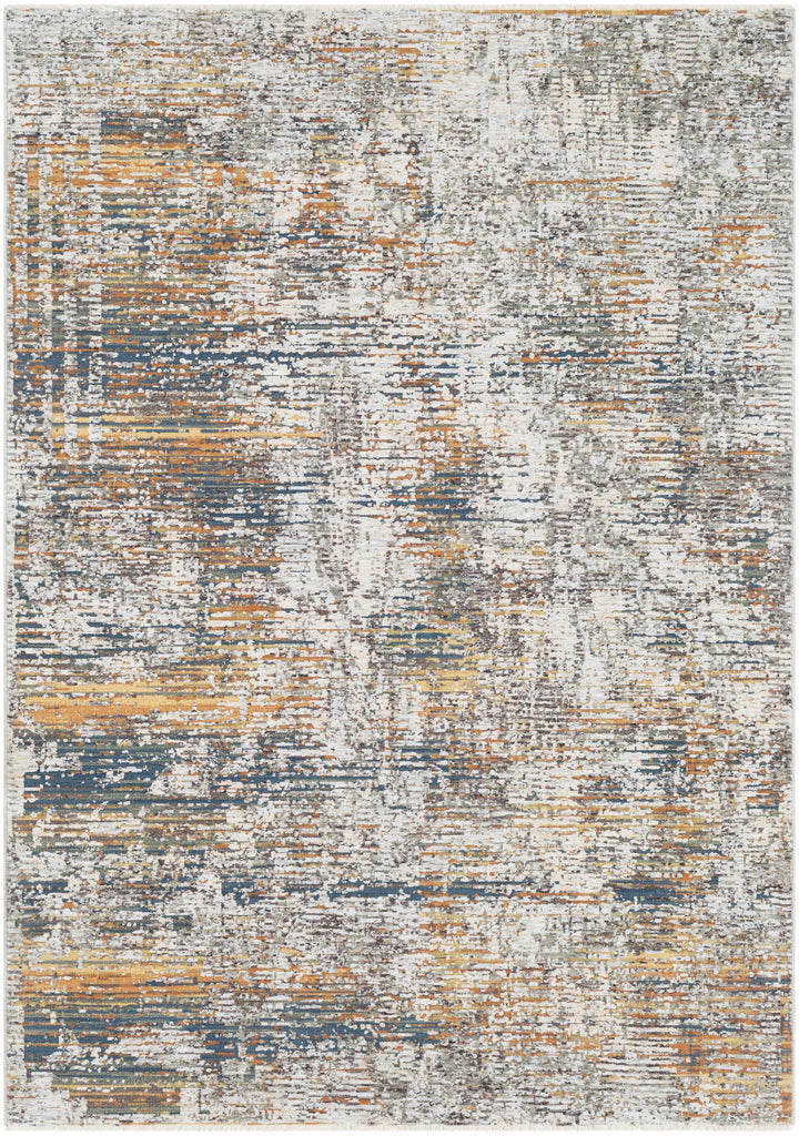 Blountville Modern Abstract Design Gray And Yellow Area Rug