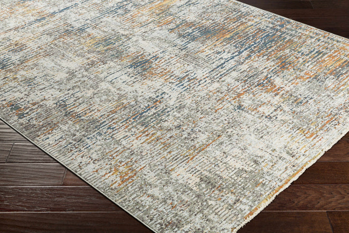 Blountville Modern Abstract Design Gray And Yellow Area Rug