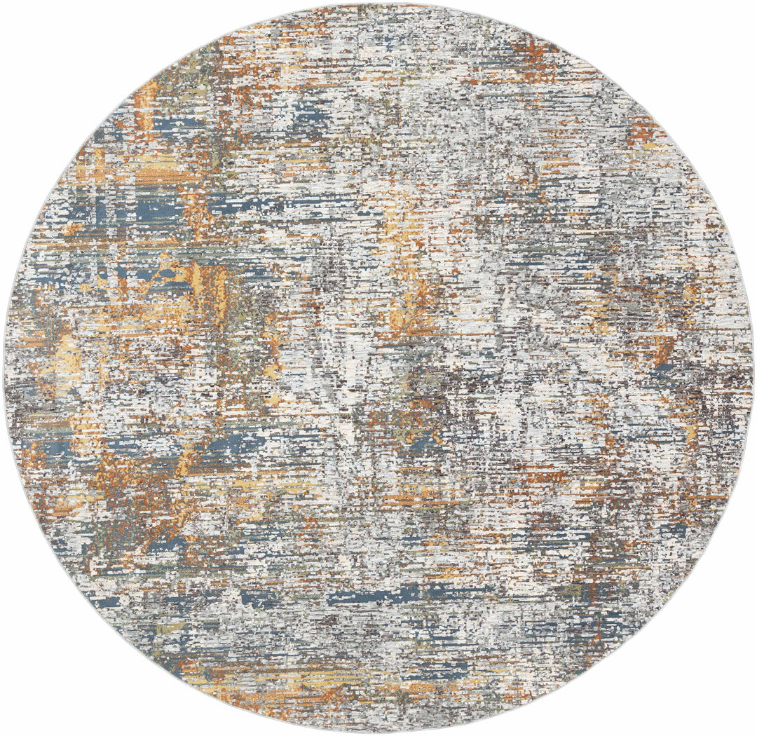 Blountville Modern Abstract Design Gray And Yellow Area Rug