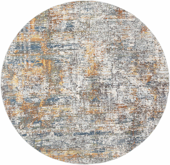 Blountville Modern Abstract Design Gray And Yellow Area Rug