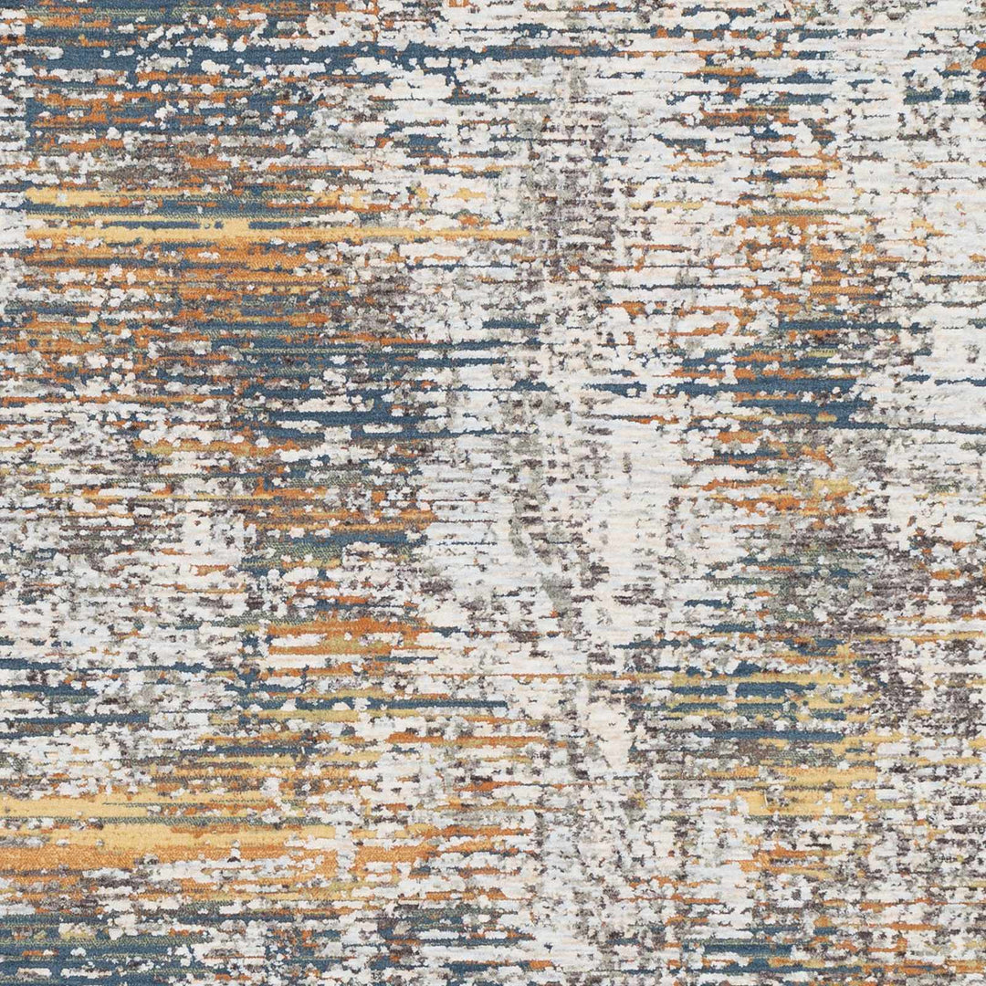 Blountville Modern Abstract Design Gray And Yellow Area Rug