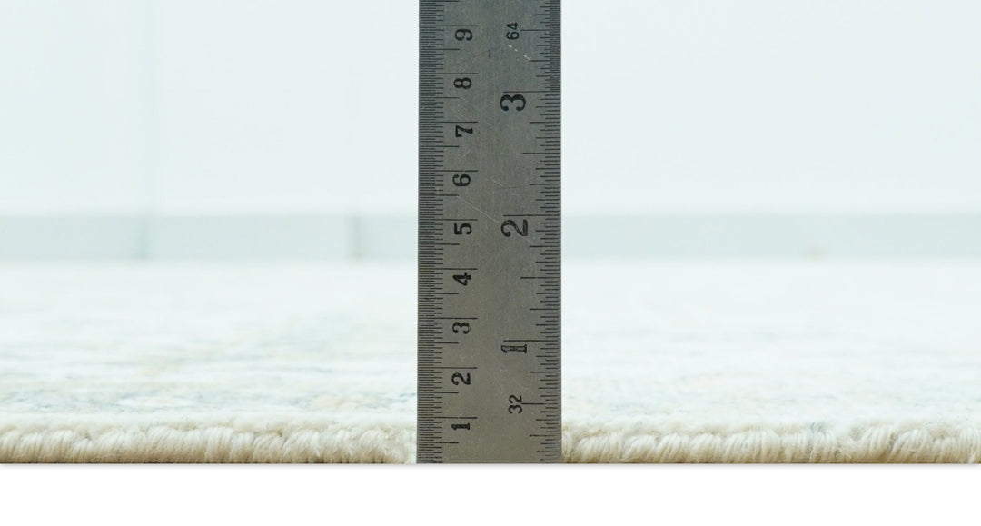 Blue And Gold Fine Hand Knotted traditional Oriental Oushak design 8x10 wool area rug - The Rug Decor