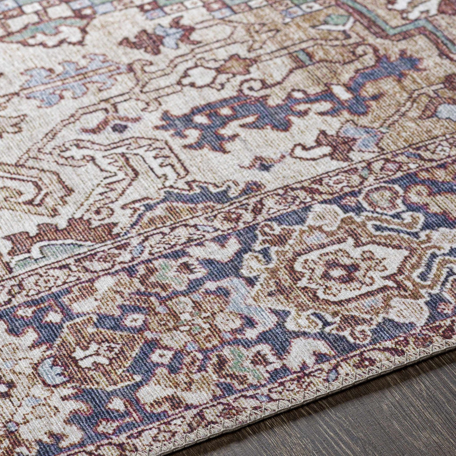 Blue And Red Traditional Style Area Rug - The Rug Decor