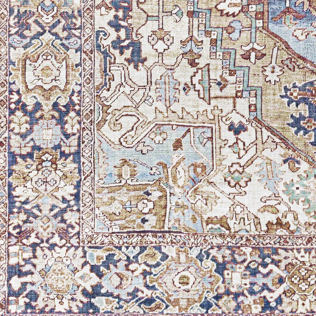 Blue And Red Traditional Style Area Rug - The Rug Decor