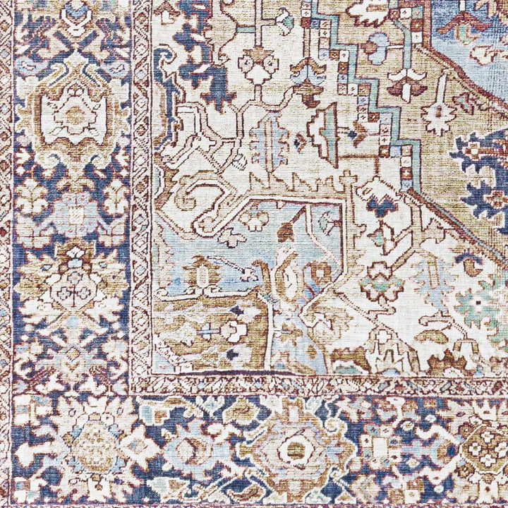 Blue And Red Traditional Style Area Rug - The Rug Decor