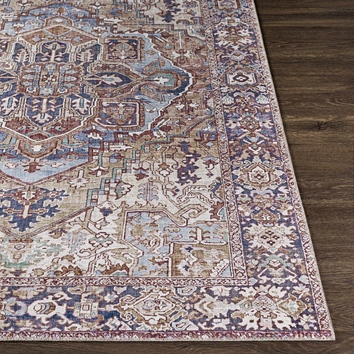 Blue And Red Traditional Style Area Rug - The Rug Decor