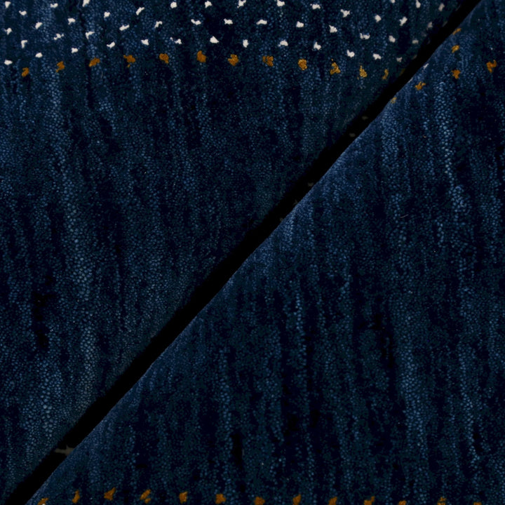 Blue And White Center Pattern Design Hand Loomed Wool Area Rug - The Rug Decor