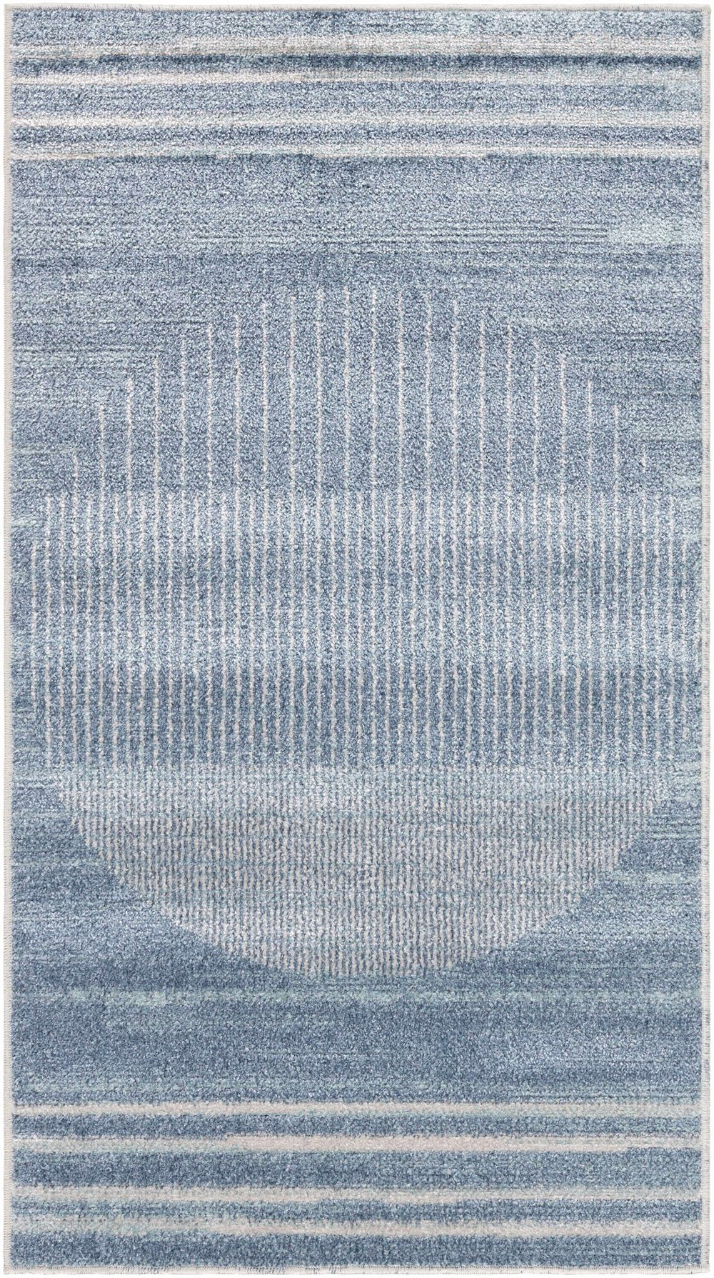 Blue And White Contemporary Style Washable Area Rug - The Rug Decor