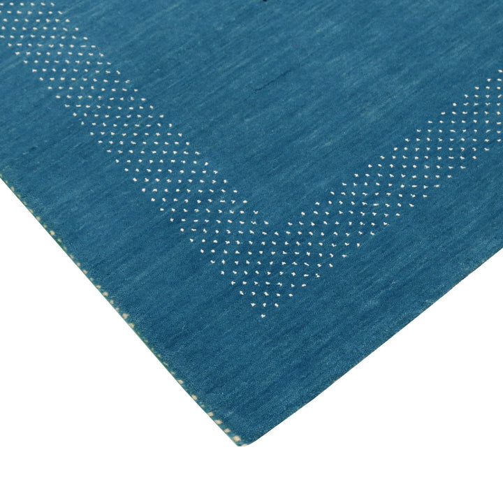 Blue And White Gabbeh Design Hand Loomed Wool Area Rug - The Rug Decor