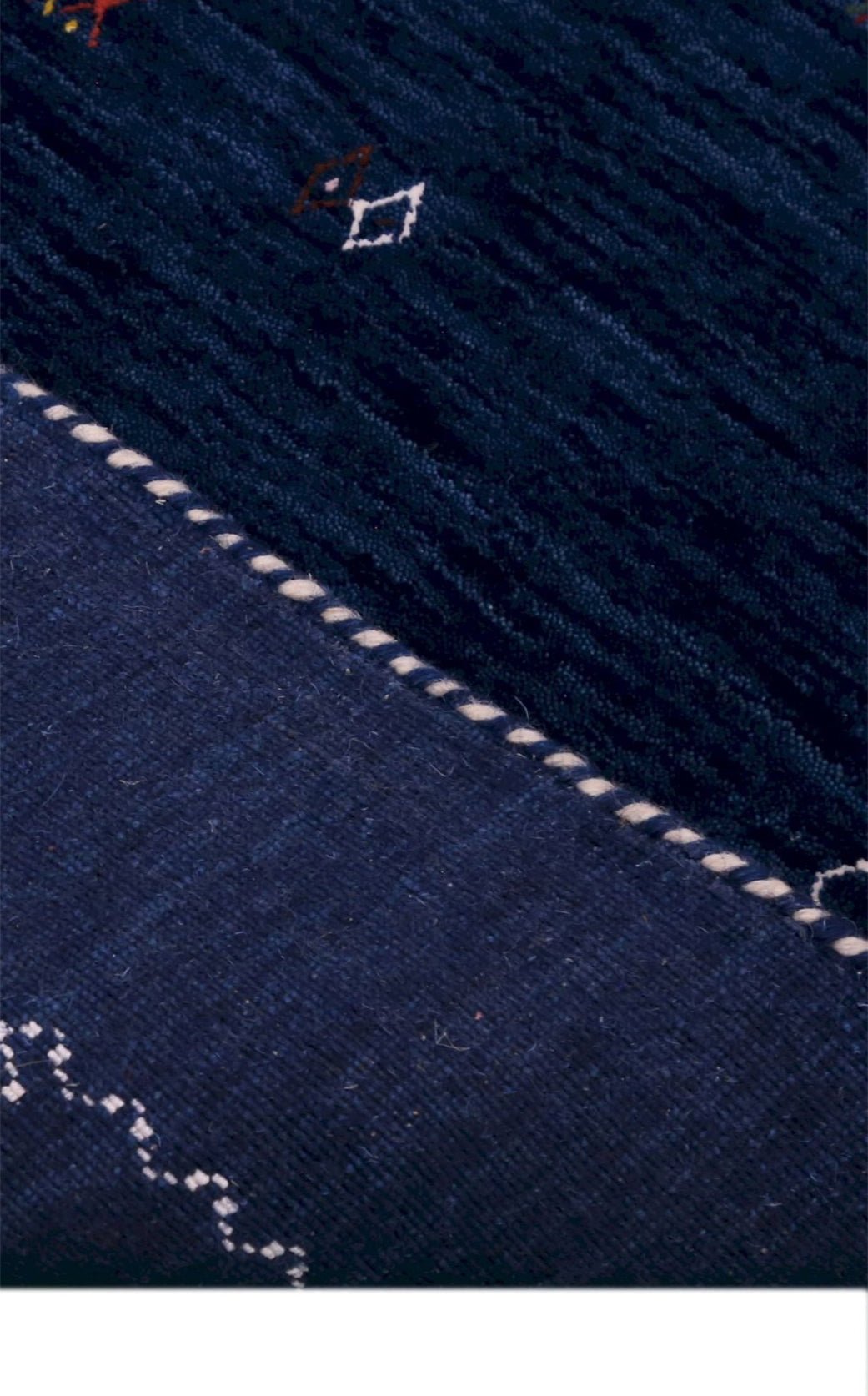 Blue And White Modern Design Hand Loomed Wool Area Rug - The Rug Decor