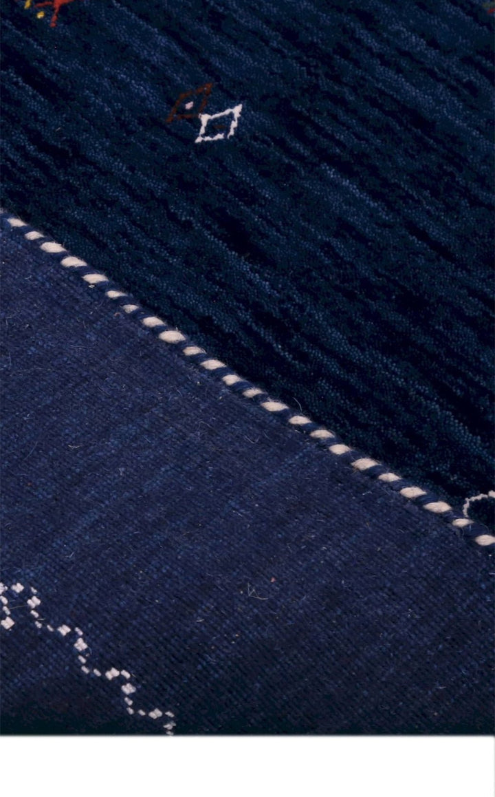 Blue And White Modern Design Hand Loomed Wool Area Rug - The Rug Decor