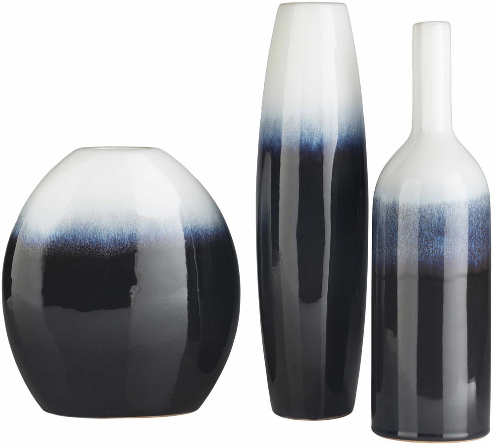 Blue and White Outdoor safe Ceramic Vase Set - The Rug Decor