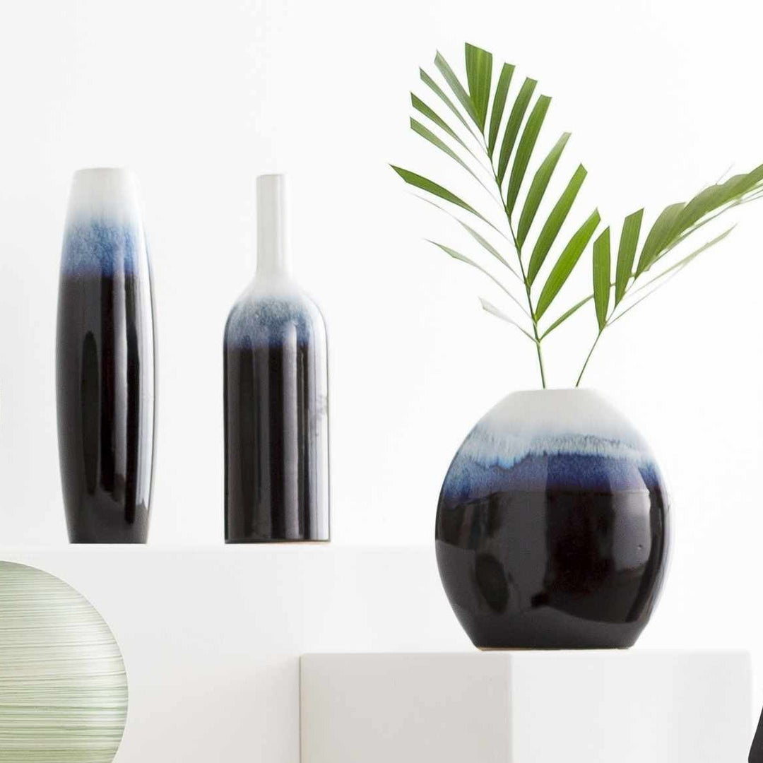 Blue and White Outdoor safe Ceramic Vase Set - The Rug Decor