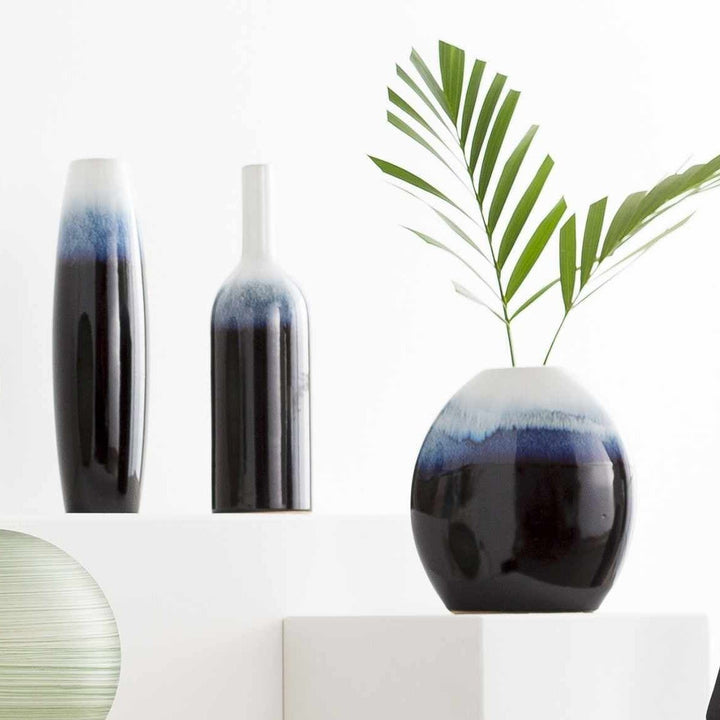 Blue and White Outdoor safe Ceramic Vase Set - The Rug Decor