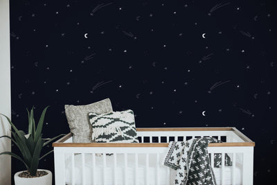 Blue and white Starry Night Sky Wall Art, self - adhesive wallpaper - The Rug Decor