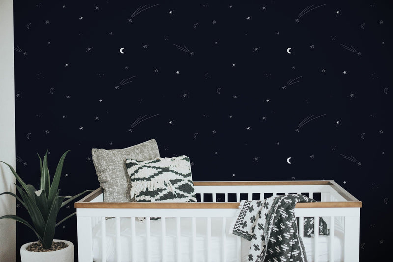 Blue and white Starry Night Sky Wall Art, self - adhesive wallpaper - The Rug Decor