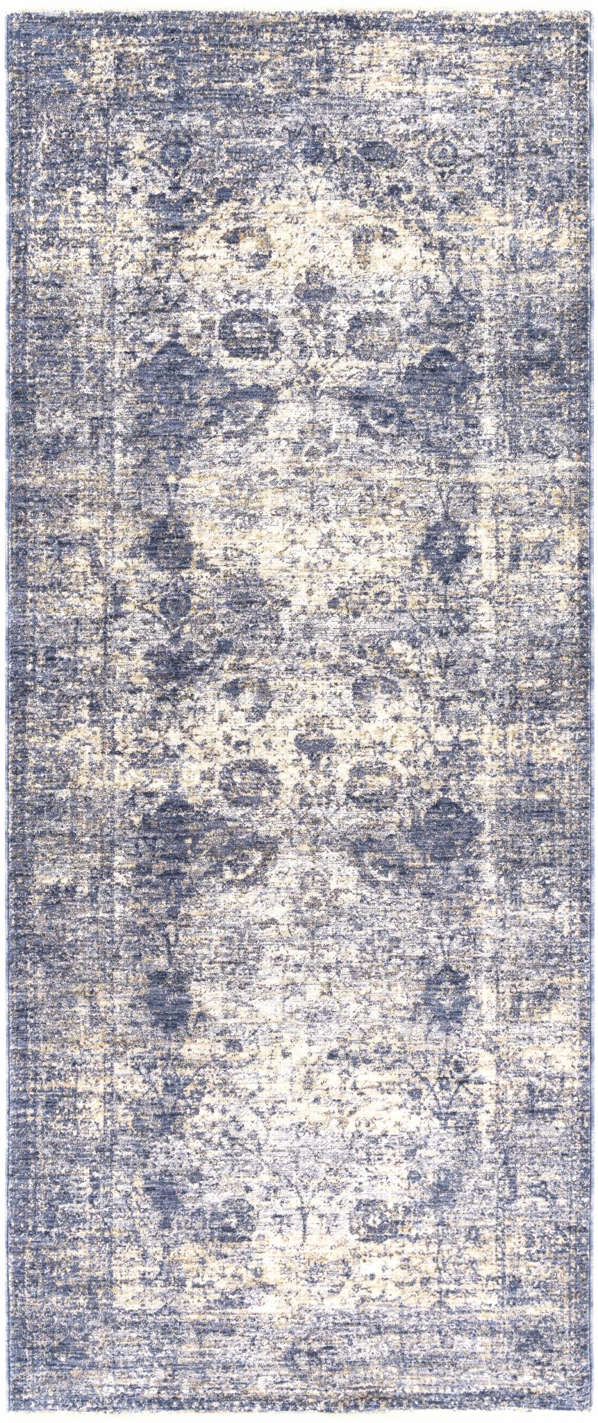 Blue And White Traditional Style Machine Woven Area Rug - The Rug Decor
