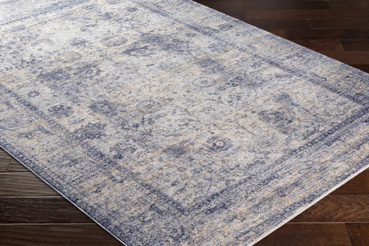 Blue And White Traditional Style Machine Woven Area Rug - The Rug Decor