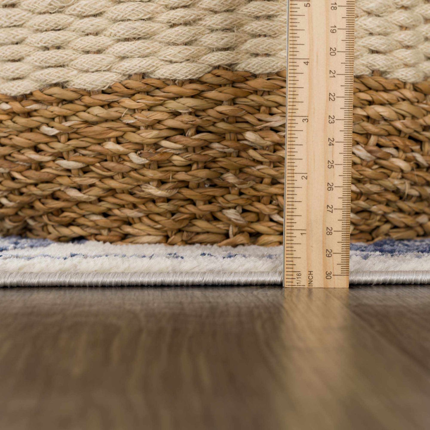 Blue, Beige and Taupe Traditional oriental bohemian area rug - The Rug Decor