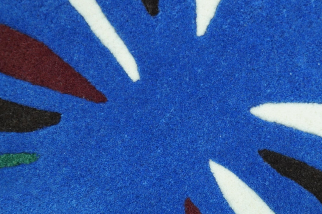 Blue Butterfly Hand Tufted 2x3 Wool Area Rug - The Rug Decor