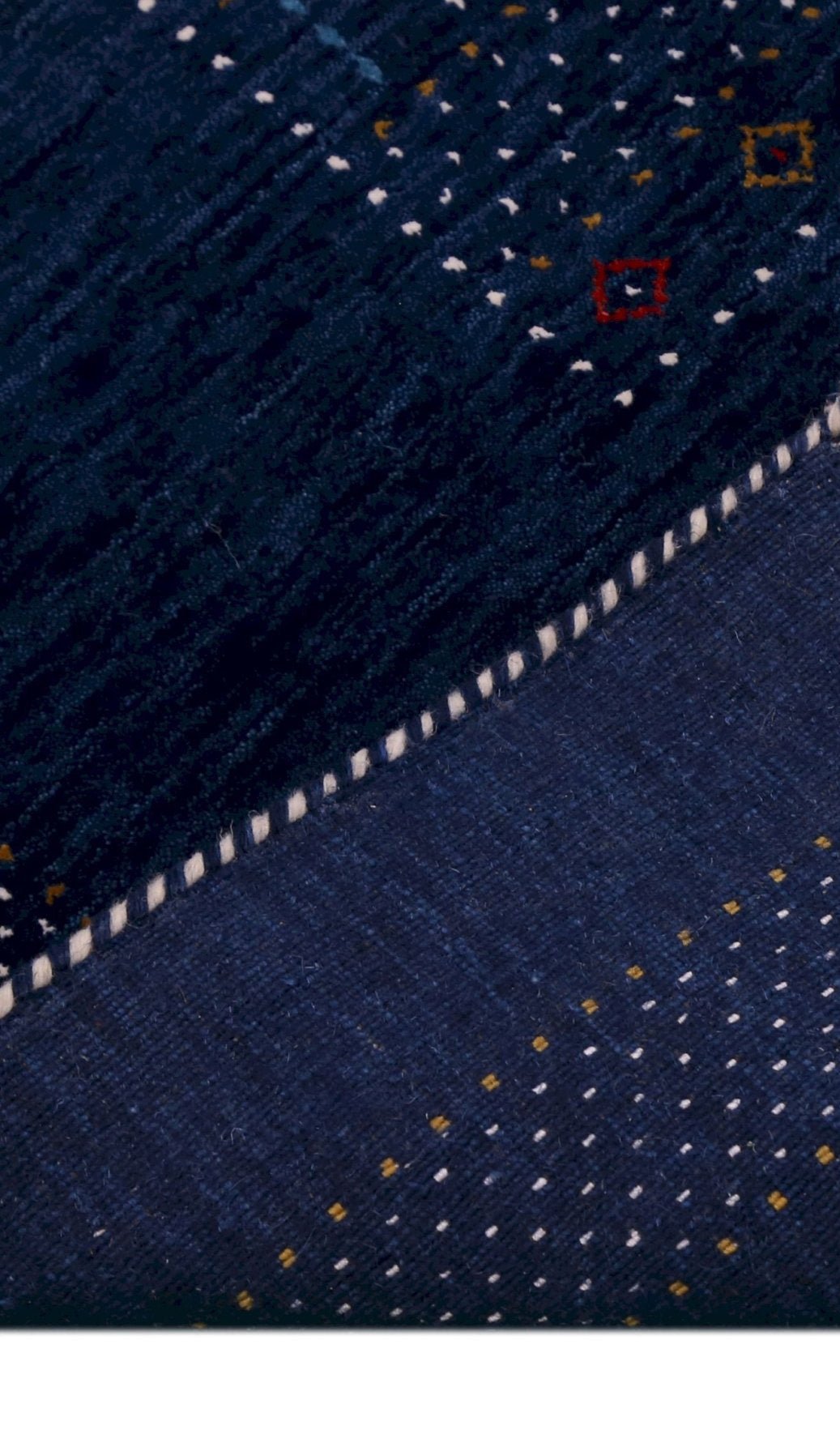 Blue Center Pattern Hand Loomed Wool Area Rug - The Rug Decor