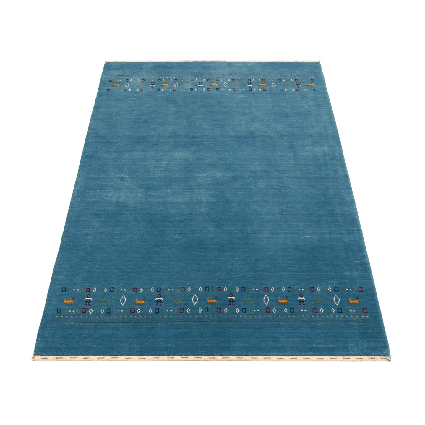 Blue Contemporary Design Hand Loomed Wool Area Rug - The Rug Decor