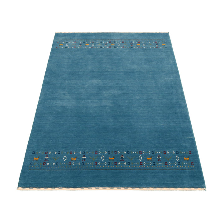 Blue Contemporary Design Hand Loomed Wool Area Rug - The Rug Decor