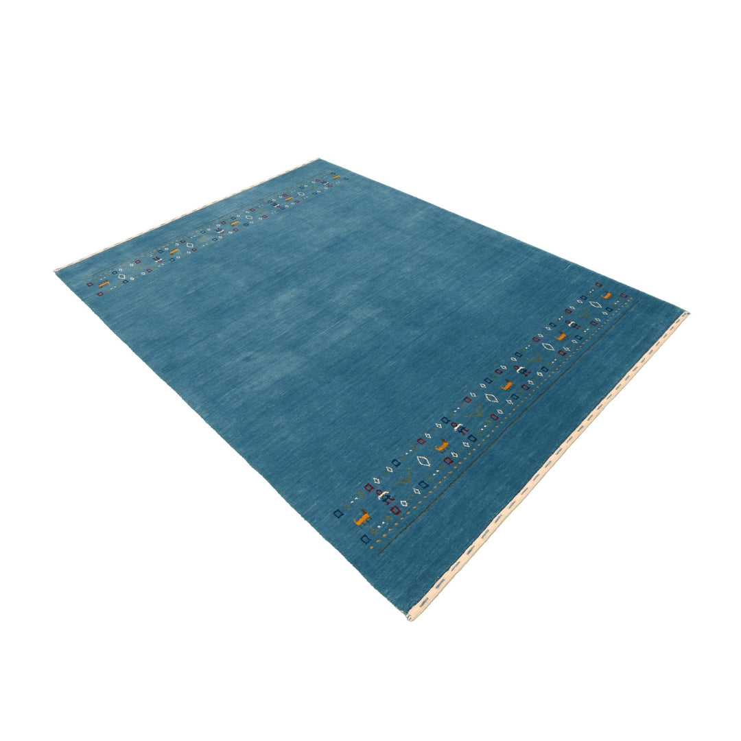 Blue Contemporary Design Hand Loomed Wool Area Rug - The Rug Decor