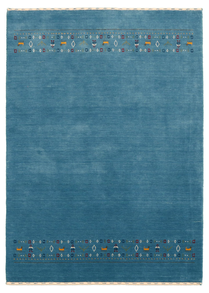 Blue Contemporary Design Hand Loomed Wool Area Rug - The Rug Decor