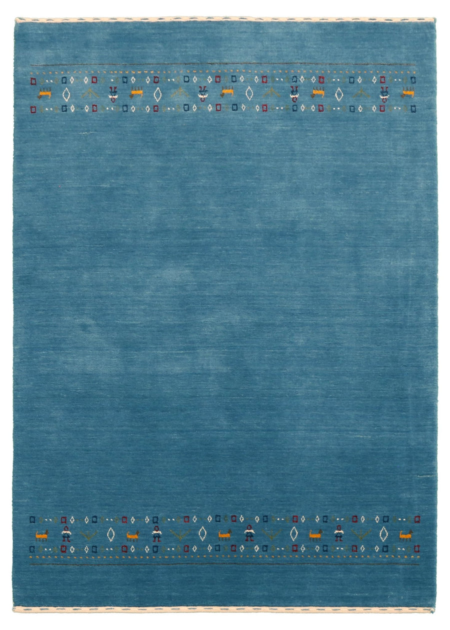 Blue Contemporary Design Hand Loomed Wool Area Rug - The Rug Decor