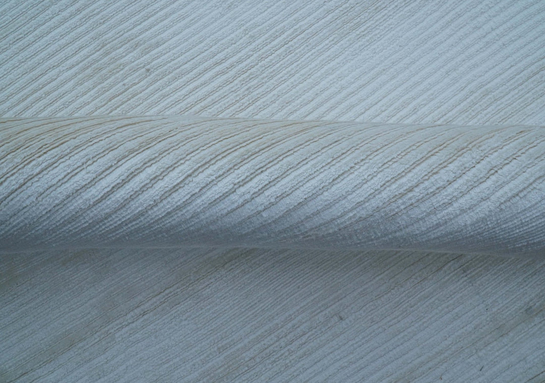 Blue Modern Solid Design Hand Loom 9x12 Art Silk Area Rug - The Rug Decor