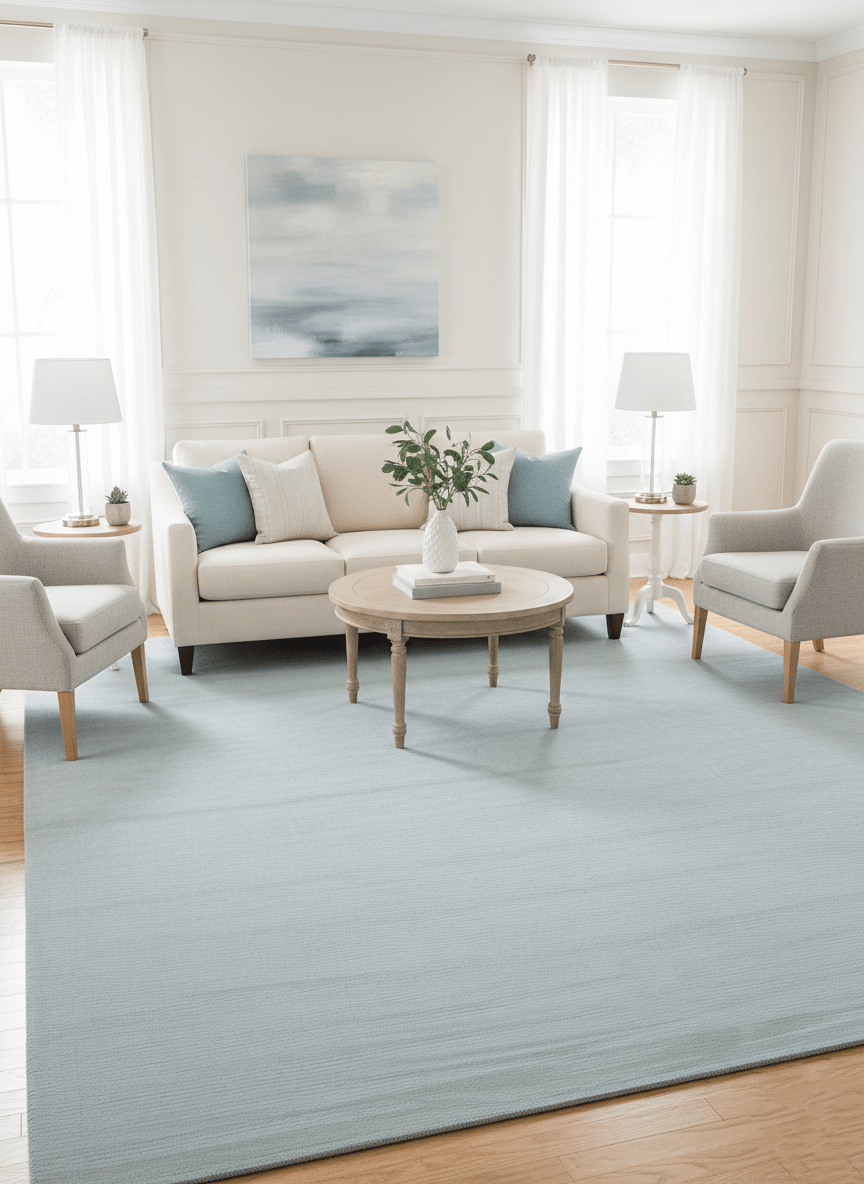 Blue Modern Solid Design Hand Loom 9x12 Art Silk Area Rug - The Rug Decor