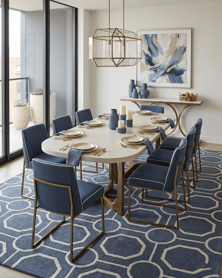 Blue Modern Style Hand Tufted Wool Area rug - The Rug Decor