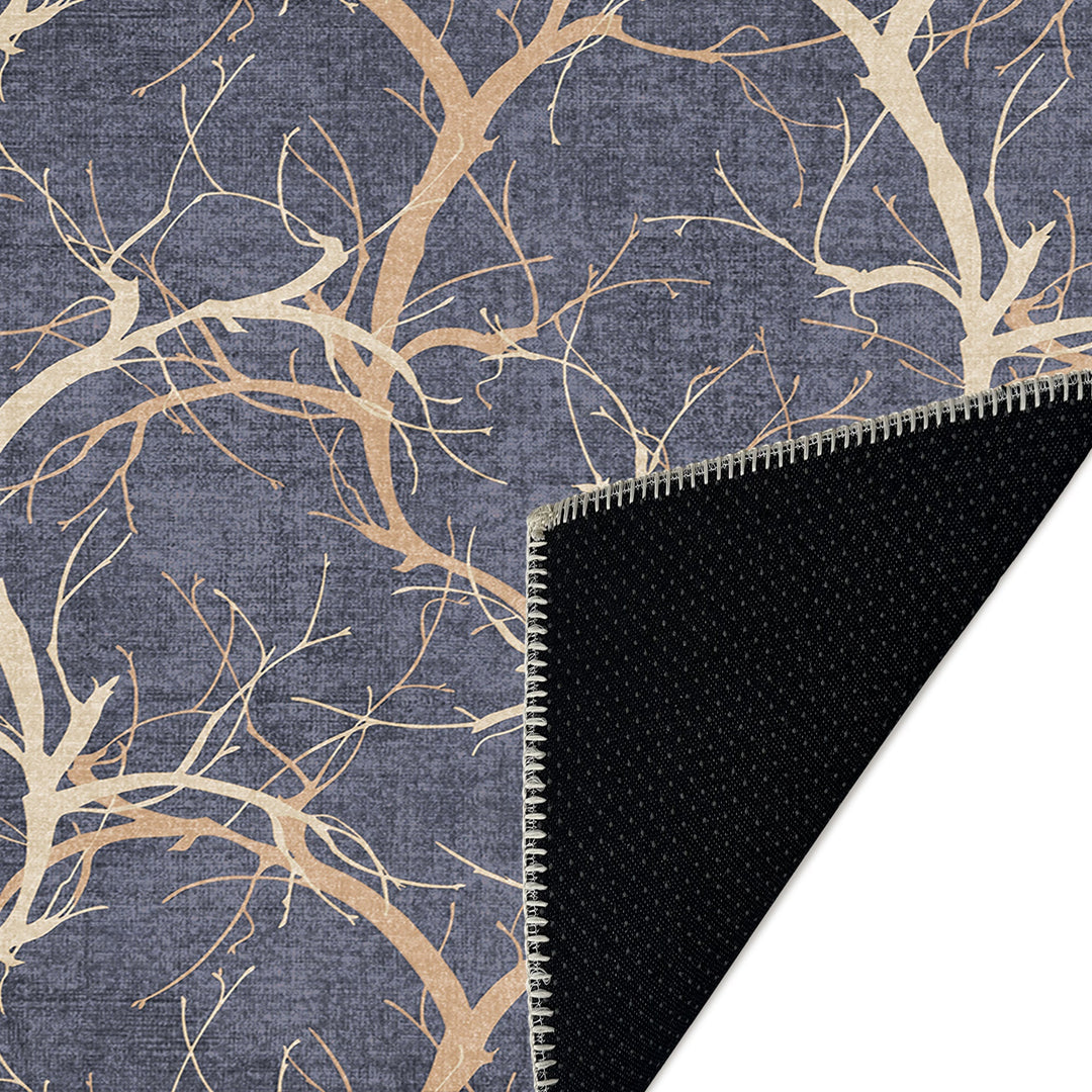 Blue Modern Style Machine Washable Cotton Area Rug - The Rug Decor