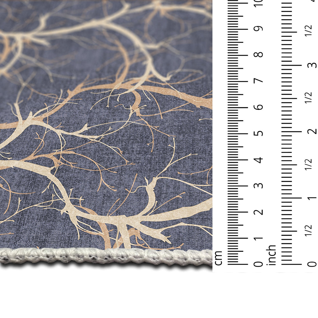 Blue Modern Style Machine Washable Cotton Area Rug - The Rug Decor