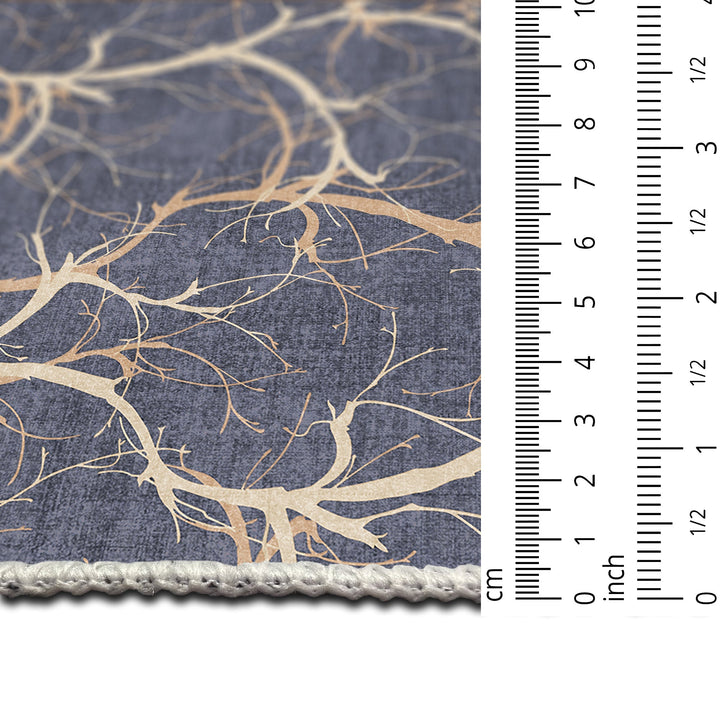 Blue Modern Style Machine Washable Cotton Area Rug - The Rug Decor