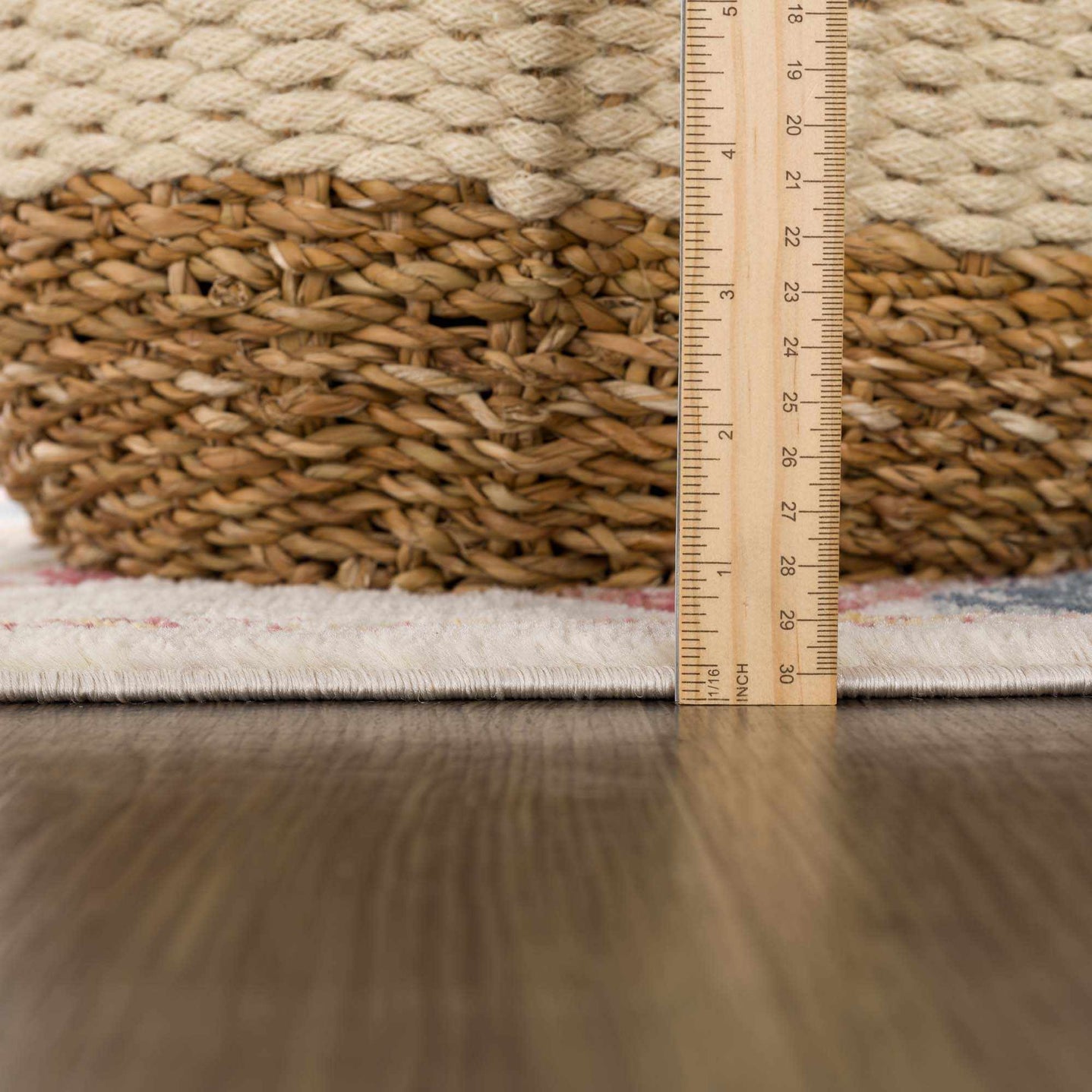 Blue, Rust and Beige Traditional oriental bohemian style area rug - The Rug Decor