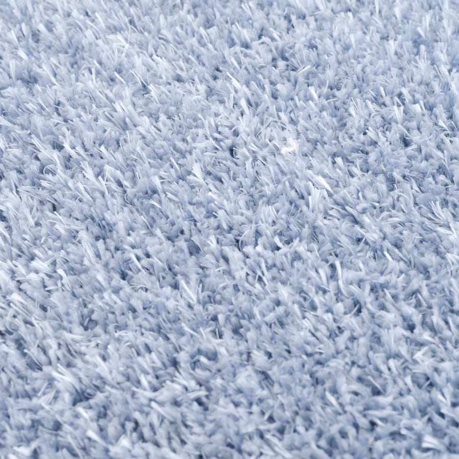 Blue Solid Plush Design Washable Area Rug - The Rug Decor