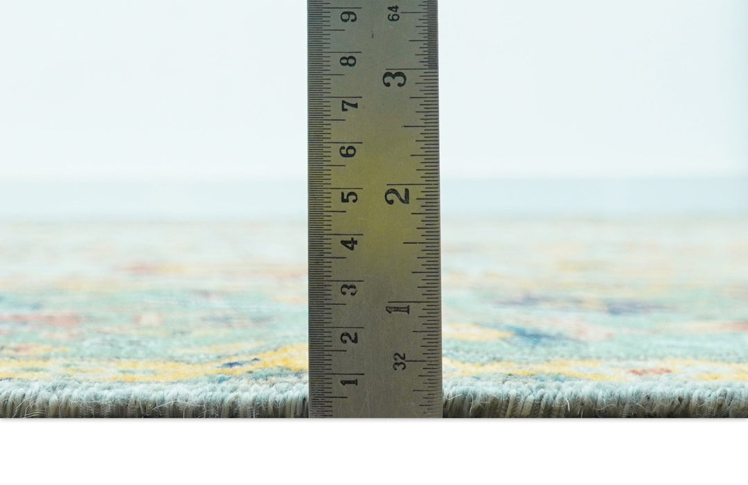 Blue Traditional Turkish knot fine 9.6x12 Hand knotted Wool Area Rug - The Rug Decor