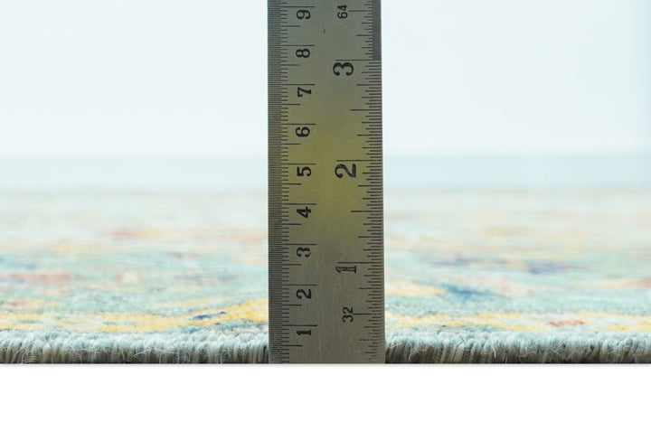 Blue Traditional Turkish knot fine 9.6x12 Hand knotted Wool Area Rug - The Rug Decor