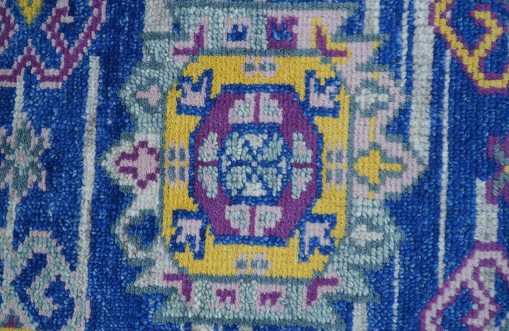 Blue Transitional Design 2x3 Hand knotted Wool Area Rug - The Rug Decor