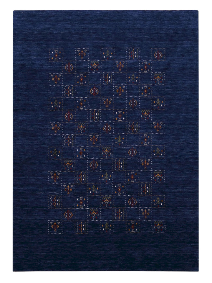 Blue Tribal Design Hand Loomed Wool Area Rug - The Rug Decor