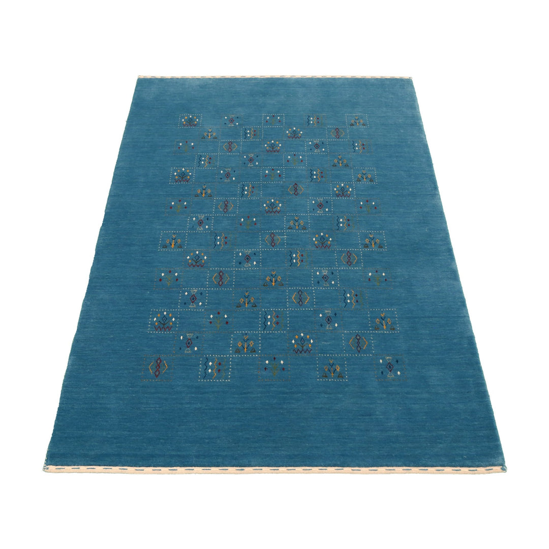 Blue Tribal Design Hand Loomed Wool Area Rug - The Rug Decor