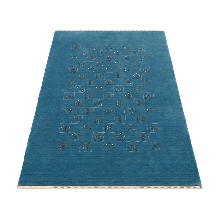 Blue Tribal Design Hand Loomed Wool Area Rug - The Rug Decor
