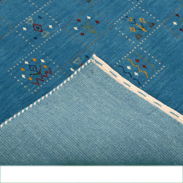 Blue Tribal Design Hand Loomed Wool Area Rug - The Rug Decor