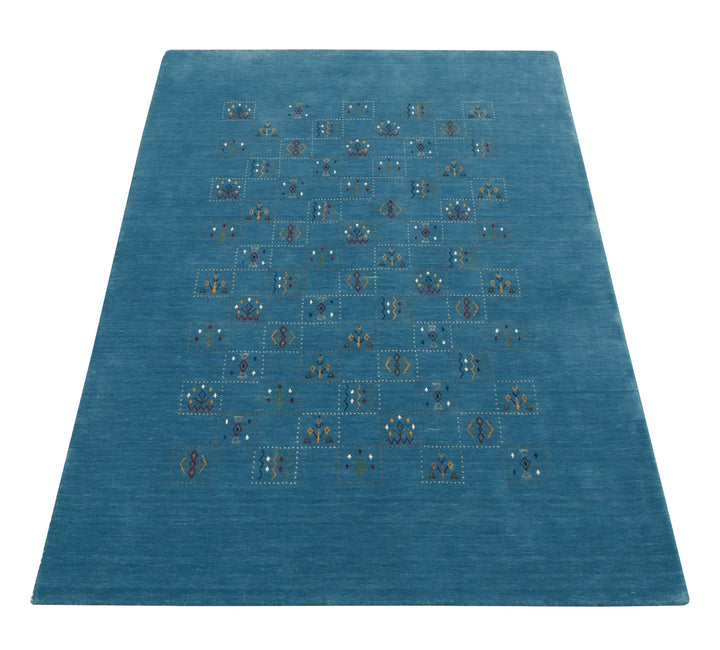 Blue Tribal Design Hand Loomed Wool Area Rug - The Rug Decor